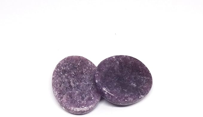 L PEDRA & CRYSTAL Worry Stone A Handheld Comfort to Ease Stress, Enhance Focus, and Promote Inner Peace (Lepidolite Worry)