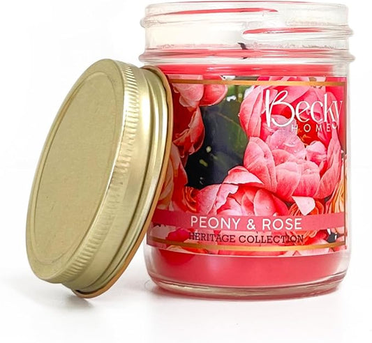 8oz Peony and Rose Scented Candles for Home, 45 Hrs Soy Wax Candle, Aromatherapy Scented Candle for Relaxation, Candle Gifts for Women