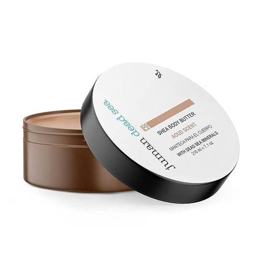 Juman Shea Body Butter with Dead Sea Minerals | Made with Natural Shea and Cocoa Butter | Infused with Plant Extracts, Vitamin E & Chamomile Extract | Oud Scented Skin Butter | 7.1oz