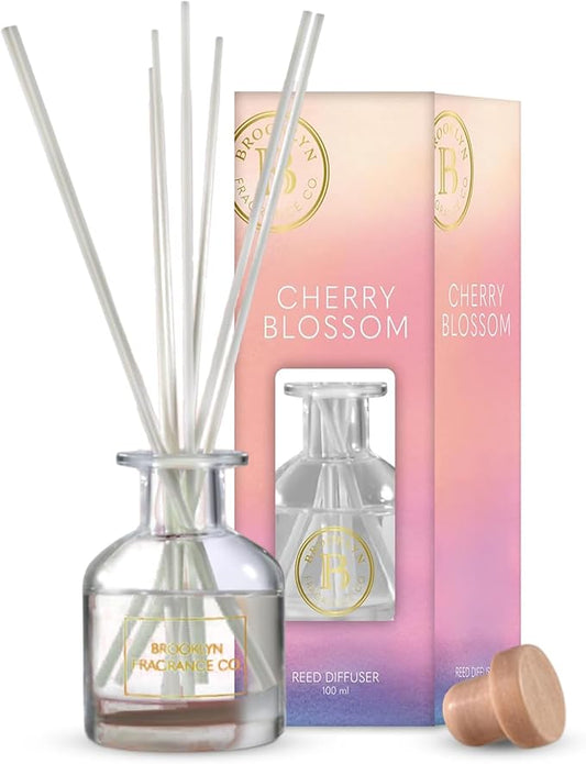 Brooklyn Fragrance Co. Water Color- Long Lasting Scented Aroma Diffuser – Cherry Blossom Air Freshener for Home- Fragrance Diffuser for a Large Room - 100ML
