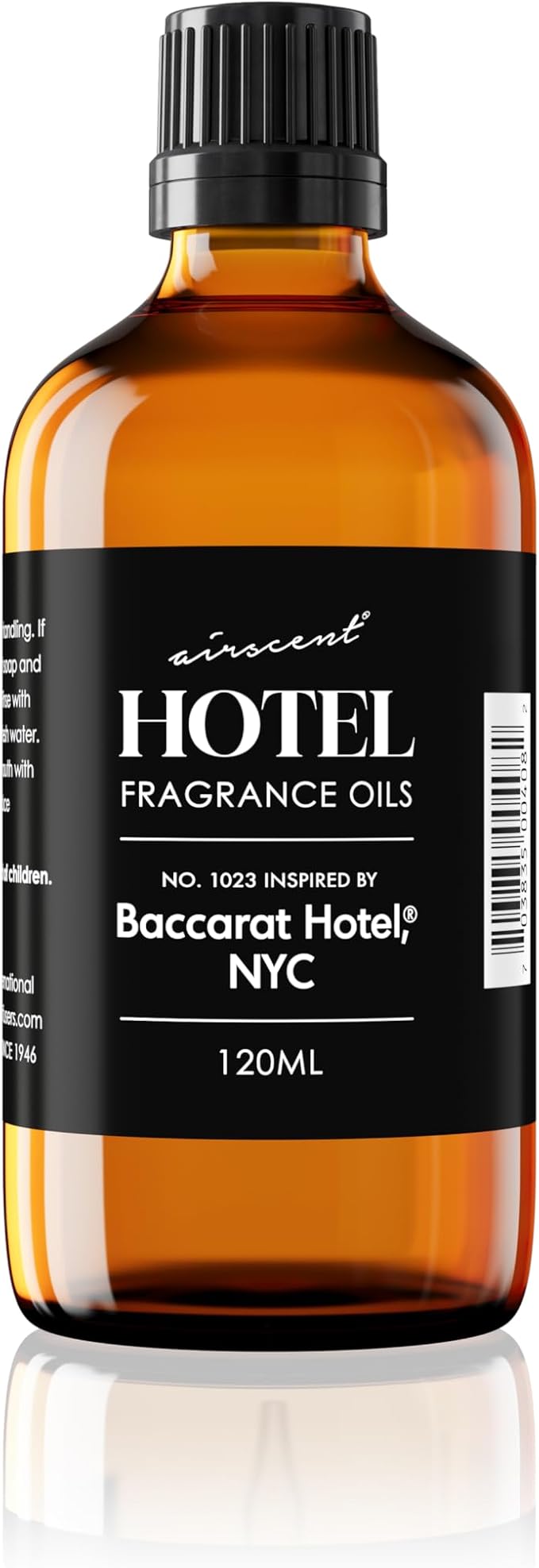 AirScent Hotel Diffuser Oil No. 1023 Inspired by The Baccarat Hotel Scent - Love Affair Fragrance Oil for Ultrasonic and Waterless Diffusers and Crafting - 120 mL, 4 fl oz Glass Bottle with Dropper