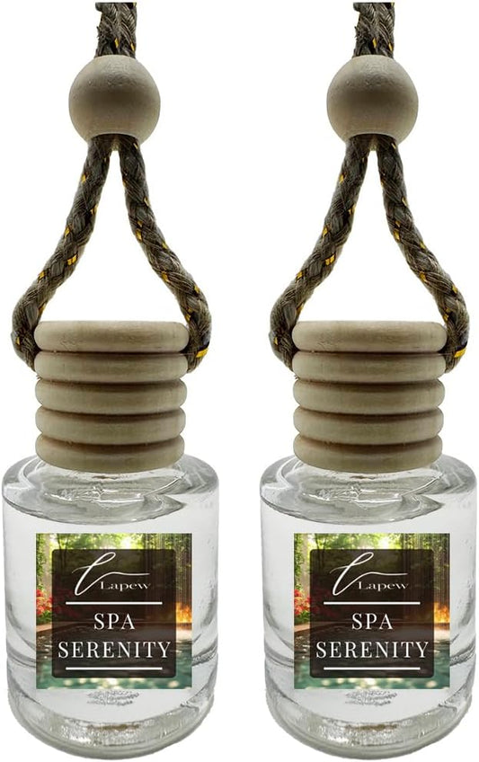 Car Air Freshener Diffuser – 2 Pack Hanging Air Freshener Diffuser (.34 Oz, Spa Serenity)