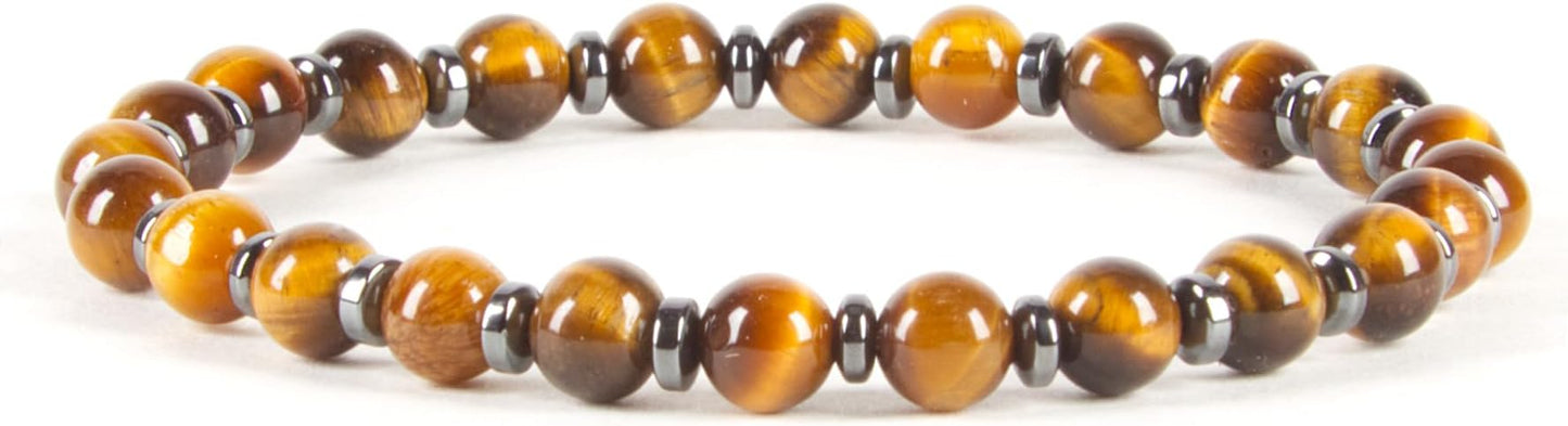 Cherry Tree Collection - Small, Medium, Large Sizes - Gemstone Beaded Bracelets For Women and Men - 6mm Round Beads