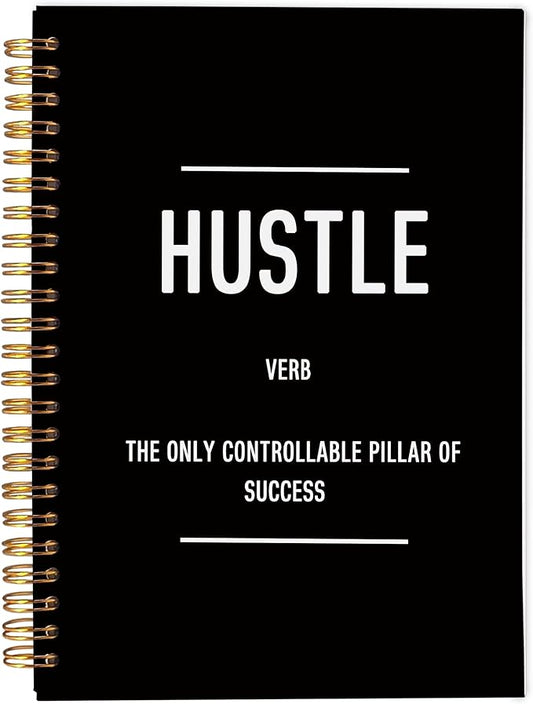 Hustle Definition Inspirational Notebook, Motivational Journal Gifts for Coworkers Women Men, Inspiring Work Spiral Notebooks 5.5x8.3 Inch