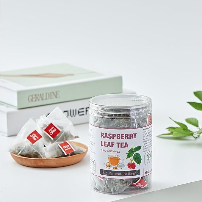 45 Red Raspberry Leaf Tea Bags| Pure Leaf Raspberry Tea Bags| Herbal Healthy Cycle Tea for Women| Non-GMO - Caffeine-free