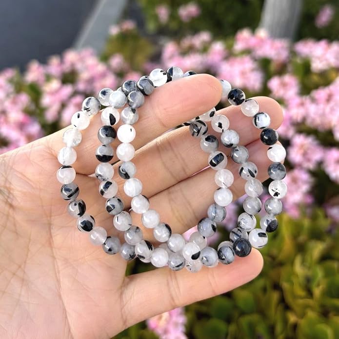 Adabele 1pc Natural Stretch Gemstone Bracelet 6mm (0.24 Inch) Bead 7" 7.5" 8 inch Healing Crystal Quartz Energy Chakra Jewelry Women Birthday Gift