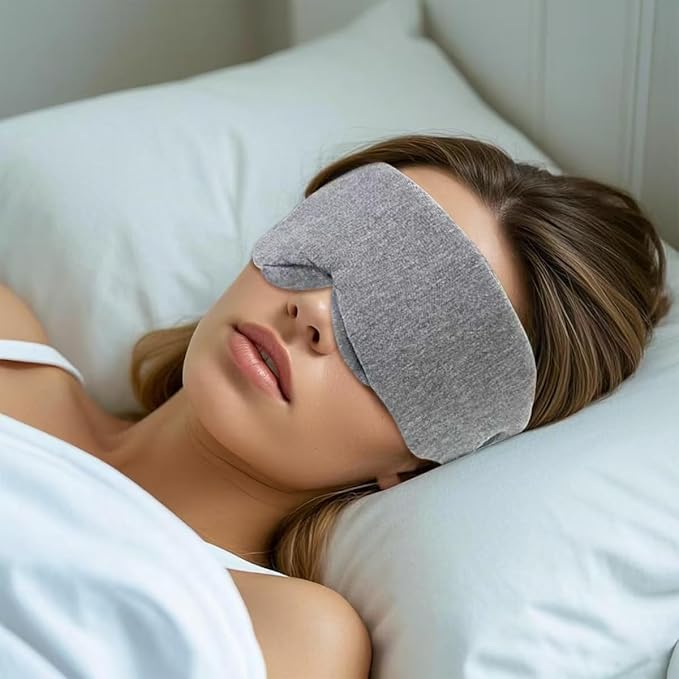 3D Eye Mask Sleep Mask for Travel Light Blocking Comfortable Eyemask Lightweight Non-Press Sleeping Mask Eye Protection for Deep Sleep Optimal Sleep Experience (White)