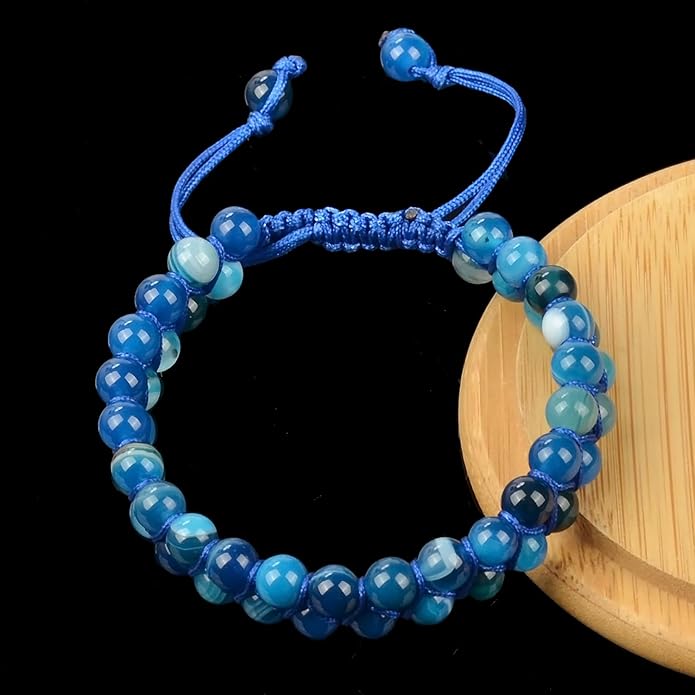 MASSIVE BEADS Double Layer Natural Chakra Healing Power Crystals Macrame Bracelet Yoga Stone Beads Gemstone Meditation Relax Anxiety Bangle for Unisex Women Men