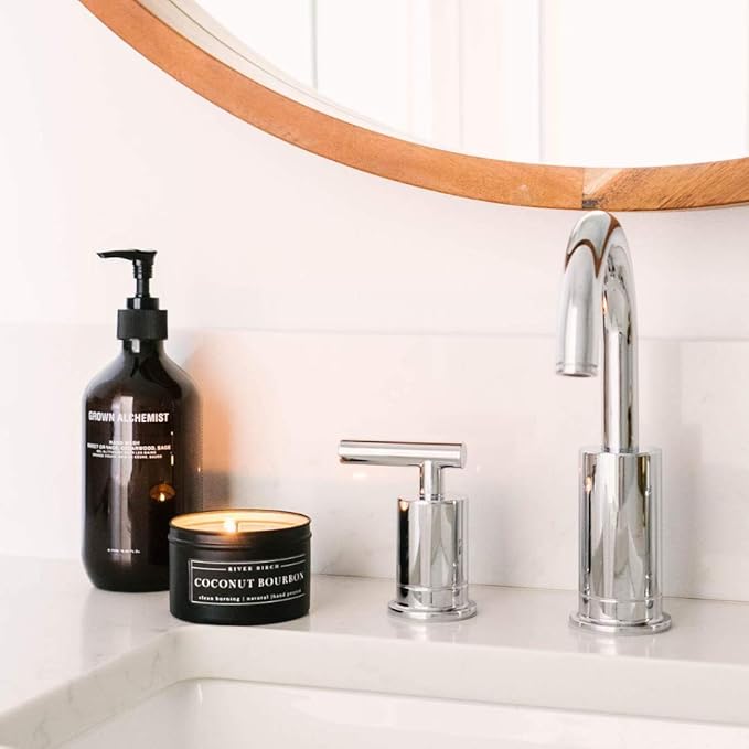 Coconut Bourbon Scented Candle | Incense Scented Candles for Men & Women | All-Natural Non-Toxic Soy Candles, Scented Candles | Tin Travel Candle | Relaxing Aromatherapy Matte Black 8 oz