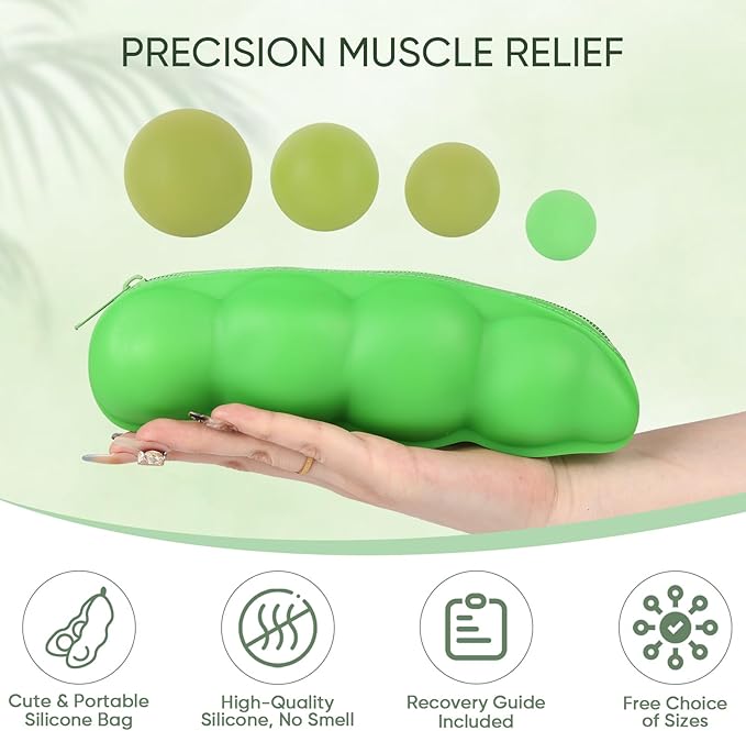 Foot Massage Ball for Plantar Fasciitis Support & Muscle Tightness, Myofascial Release Balls for Feet, Back, Neck, Jaw & Forearms, Hand Massage Balls (4 Packs)