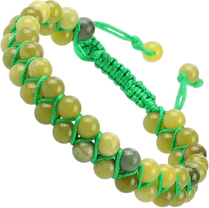 MASSIVE BEADS Double Layer Natural Chakra Healing Power Crystals Macrame Bracelet Yoga Stone Beads Gemstone Meditation Relax Anxiety Bangle for Unisex Women Men