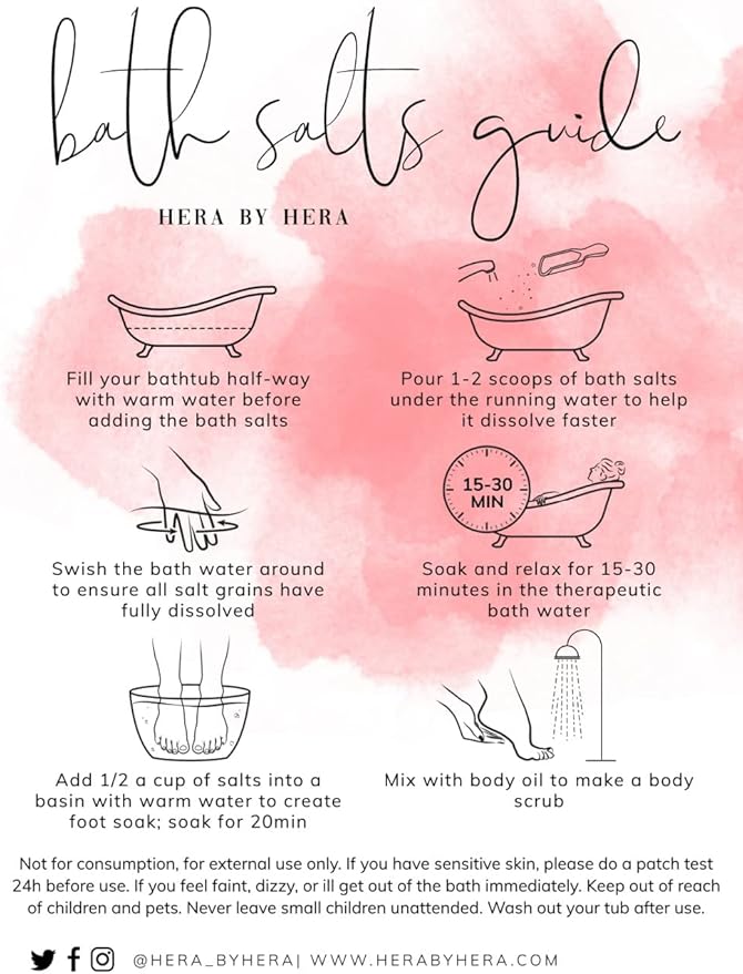 Soothing Bath Salts – 8 oz Relaxing Chamomile Lavender Soak with Epsom Salt, Himalayan Pink Salt and Sea Salt – Natural, Calming, Stress Relief and Soft Skin