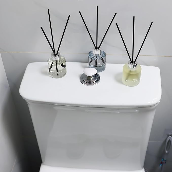 3 Pack Fragrance Reed Diffuser, 50ML Patchouli Jasmine Lemongrass Aromatherapy Diffuser Set with 12 Black Fiber Sticks,Air Freshener for Bedroom Bathroom Office