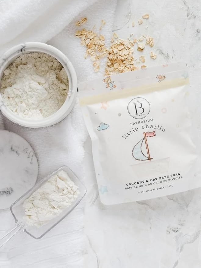 Bathorium Little Charlie Bath Soak, Nourishing Soak for Babies, Made with Colloidal Oat, Chamomile & Coconut, Moisturizes & Soothes Delicate Skin, 9 oz