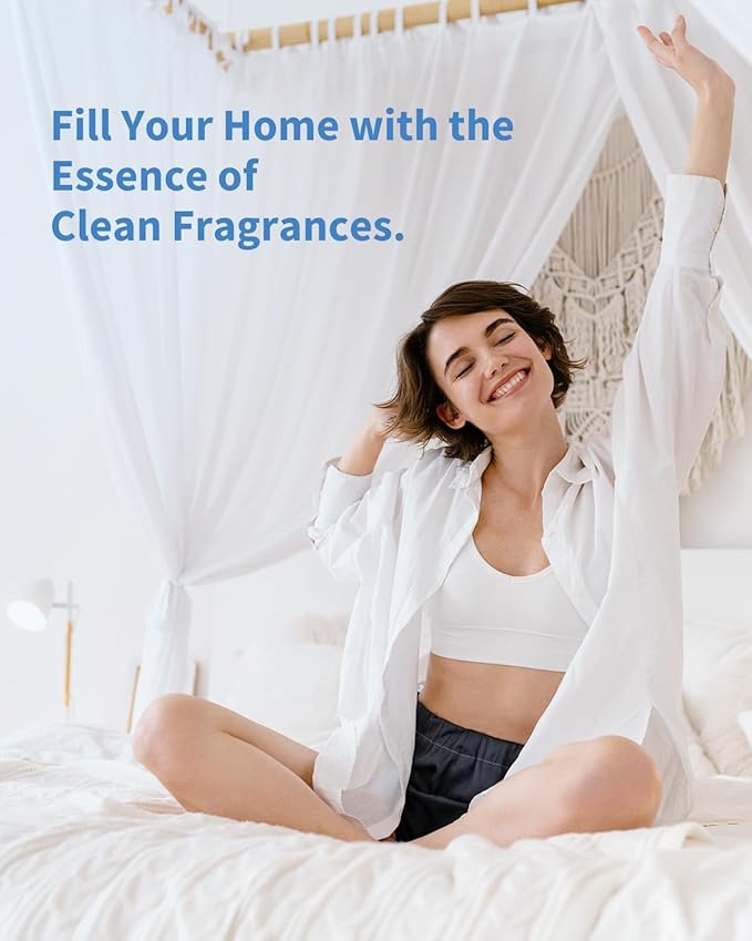 Clean Fragrance Oils Set, Premium Essential Oils for Diffuser, Candle & Soap Making, Freshie Scents - Fresh Cotton, Fresh Linen, Soap, Clean Air & Home, Aloe