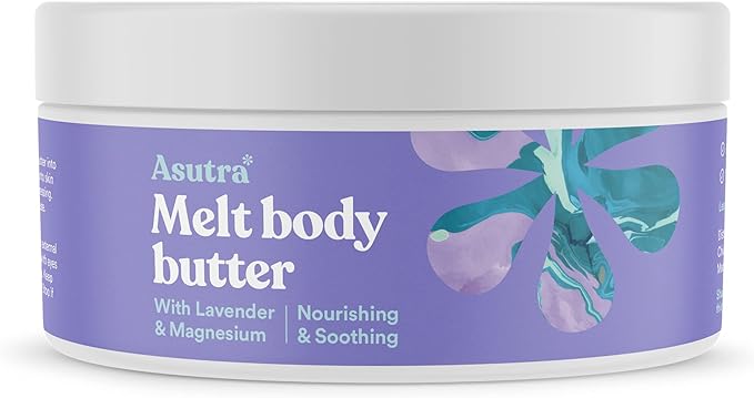 ASUTRA Magnesium Body Butter Lotion with Lavender Scent, 7 oz - Soothing Shea Butter & Almond Oil Moisturizer, Premium-Quality Magnesium, Lavender Essential Oil