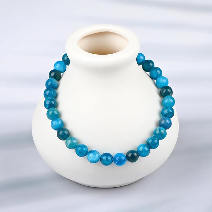 LPBeads Handmade Natural Gemstone Stretch Elastic Bracelet Healing Crystal Round Stone Beads Jewelry Gifts for Women Men