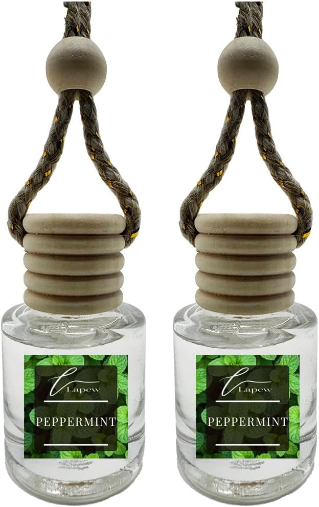 Car Air Freshener Diffuser – 2 Pack Hanging Air Freshener Diffuser (.34 Oz, Peppermint)