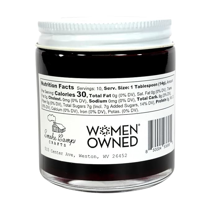 Elderberry Grape Jelly, 5 oz - Craft, Gourmet, Unusual Jams & Jellies Made in West Virginia, USA