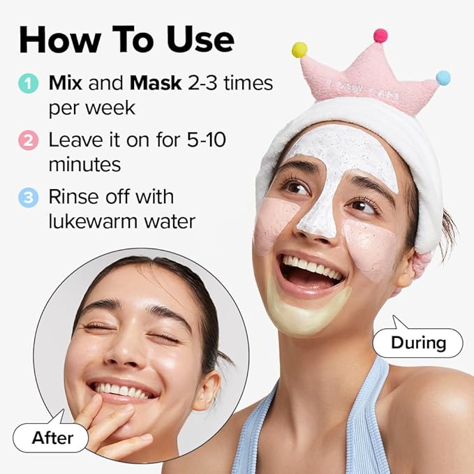 I DEW CARE Wash Off Face Mask Skincare Gift Set - Mini Scoops | Facial Masks, Matcha, Hyaluronic Acid, Korean Self Skincare, Facial Treatment, Cruelty-Free, Stocking Stuffers, Travel Size, Mini Set