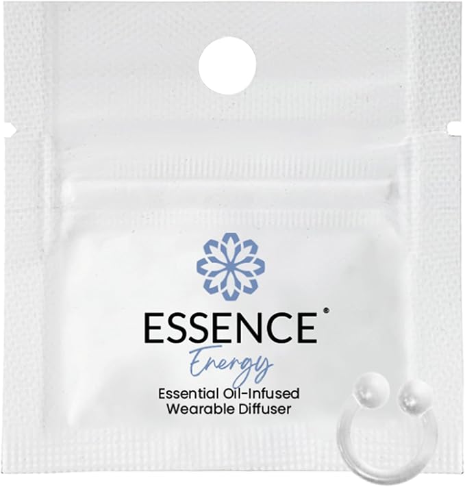 Essence Wearable Aromatherapy Nasal Diffuser – Energy Blend Essential Oil Nose Ring – Personal Scent Clip for Travel, Work & Everyday Use – Made in USA