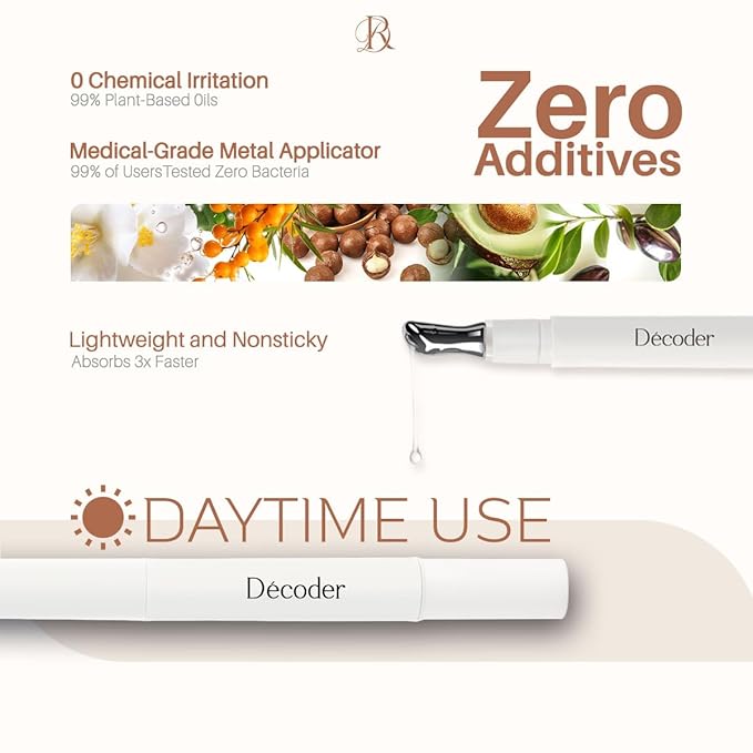 Decoder Moisturizing Natural Nourishing Lip Oil for Women | Squalane + Sea Buckthorn + Jojoba + Camellia Oil – Long-Lasting Moisture, Anti-Chap, Glossy Finish & Lip Line Reduction (1)