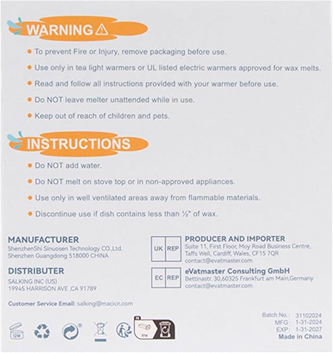 SALKING Summer Scented Wax Melts, Soy Wax Melts Gift Set, Wax Cubes/Tarts for Warmer - Ocean Breeze, Coconut, Mojito, Vanilla Ice Cream, Pineapple, Watermelon, Pink Sands, Night, 8x2.6 oz