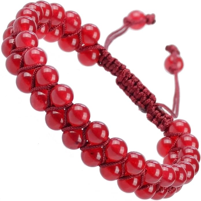 MASSIVE BEADS Double Layer Natural Chakra Healing Power Crystals Macrame Bracelet Yoga Stone Beads Gemstone Meditation Relax Anxiety Bangle for Unisex Women Men