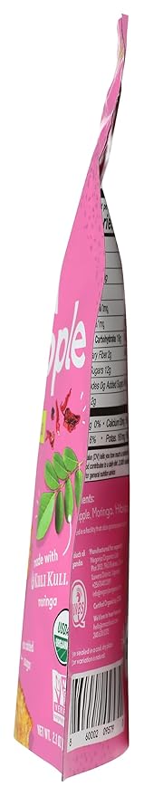 Amäzi Foods, Dried Pineapple - Moringa Hibiscus 2.3Ounce All Natural Snacks No Sugar Added Dried Pineapple Dehydrated Fruit