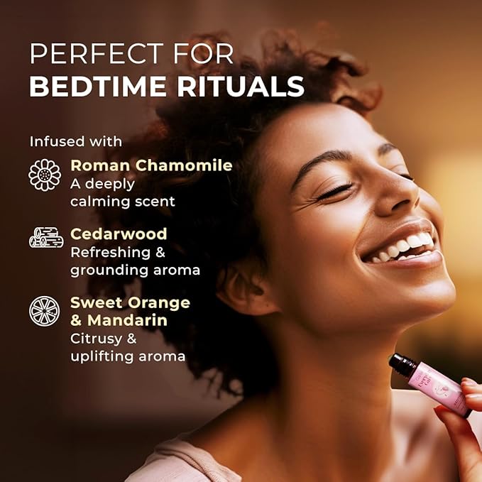 Gya Labs Bedtime Essential Oil Roll On - 0.34 Fl Oz - Travel Size Roller for Camping, Skin, Aromatherapy Relief, Convenience