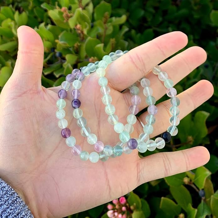 Adabele 1pc Natural Stretch Gemstone Bracelet 6mm (0.24 Inch) Bead 7" 7.5" 8 inch Healing Crystal Quartz Energy Chakra Jewelry Women Birthday Gift