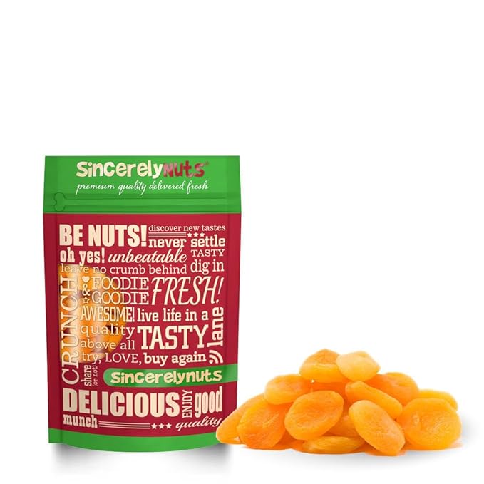 Sincerely Nuts - Dried Turkish Apricots | One Lb. Bag | Healthy Pitted Apricot Fruit | Raw Vegan Snack | Dehydrated | Sweet Gourmet Snacking Food | Kosher and Gluten Free
