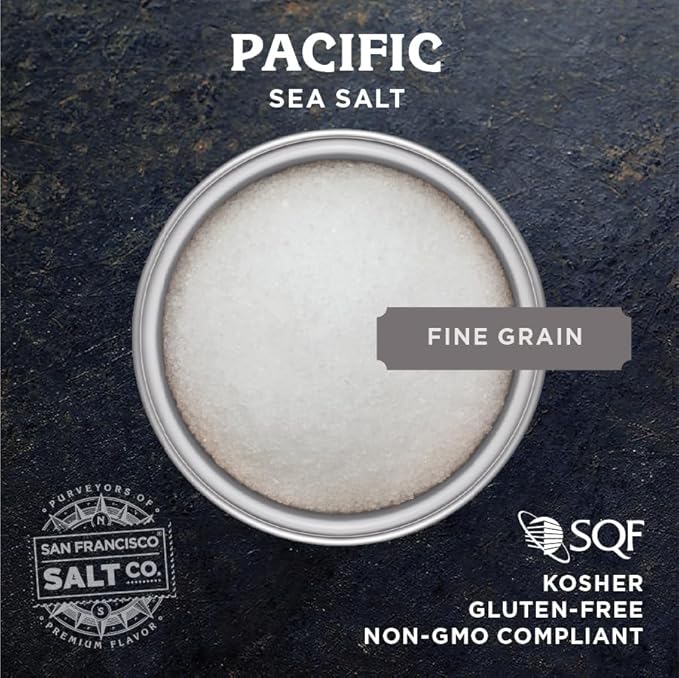 Gourmet Sea Salt - 2 lbs. Fine Grain by San Francisco Salt Company (Pack of 2)