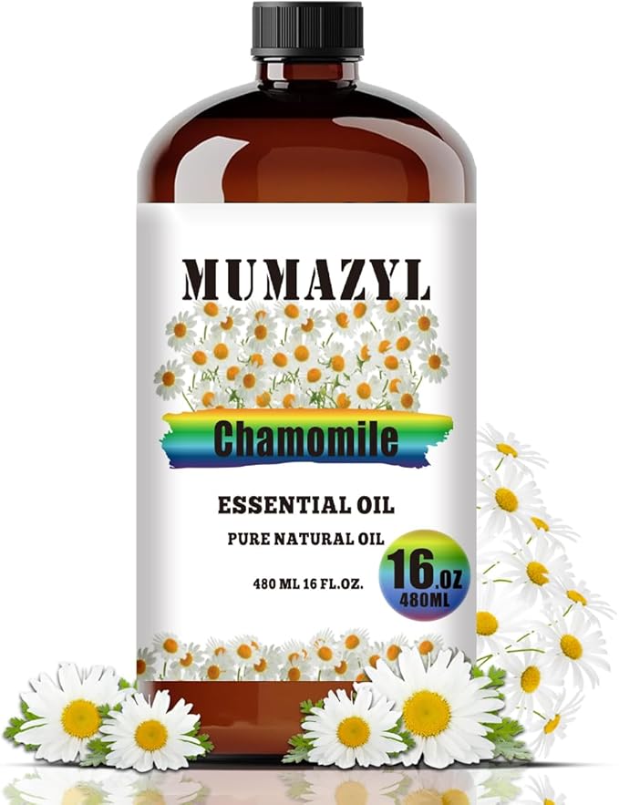Chamomile Essential Oil, Chamomile Oil 16 Fl Oz 480ML for Diffuser Humidifier Yoga Cleaning DIY Candle Soap Making Essential Oils