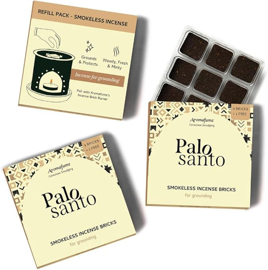 Aromafume Palo Santo Incense Bricks (3 Trays x 9 Pieces Each) | Ideal for deepened Spirituality, Meditation & Rituals | Made Using Pure Peruvian Palo Santo | Refill Pack