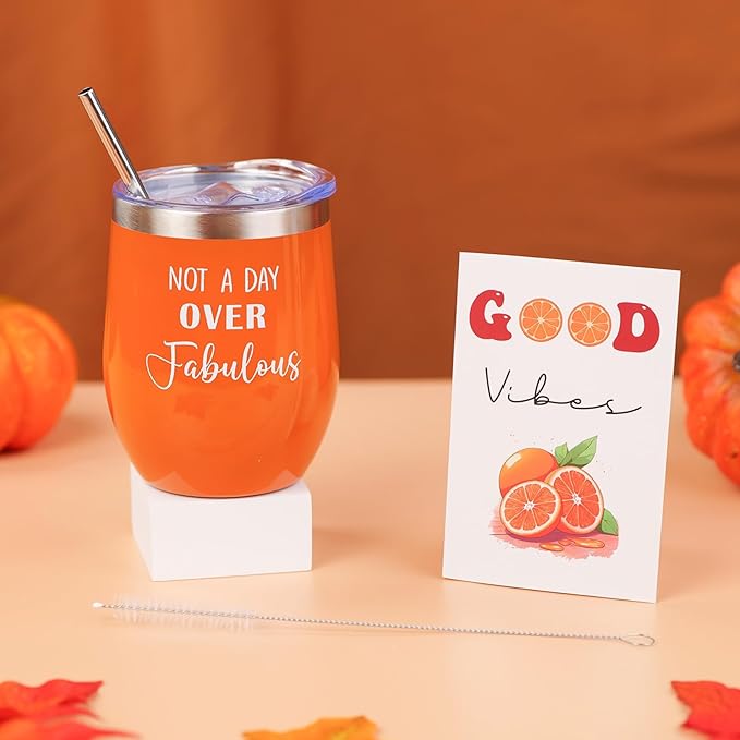 Care Package For Women, Self Care Gifts for Women, Get Well Soon, Orange Fall Themed Gifts for Woman, Relaxation Spa Gift Baskets for Woman, Thinking of You Birthday Gift, Feel Better Self Care Kit