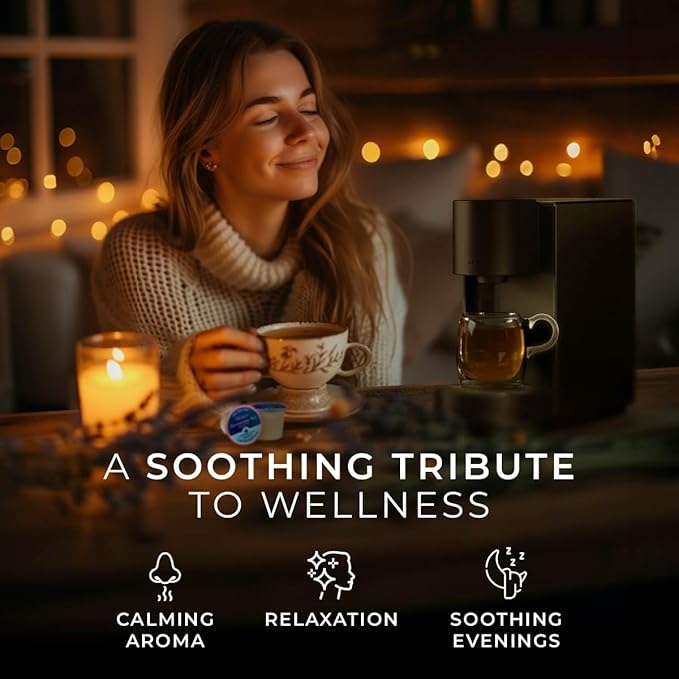 Gya Tea Co Dreamtime Herbal Tea Pod (16 ct) - Decaf Soothing Tea Blend of Chamomile & Lavender for Good Night's Rest of Calming & Relaxing