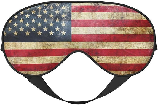 Vintage American Flag Sleeping Eye Mask Eye Mask for Sleeping Soft Comfort Eye Shade Blackout Eye Cover for Deep Rest Travel Nap Meditation