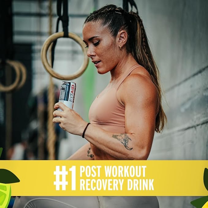 FITAID Recovery Blend, BCAAs, Vitamin B6, B12, Glucosamine, Electrolytes, 100% Clean, Paleo, B-Complex, Citrus Medley, No Sucralose, 12-oz. cans (Pack of 12)