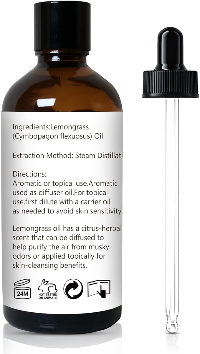 Lemongrass Essential Oil for Diffusers, 100ml
