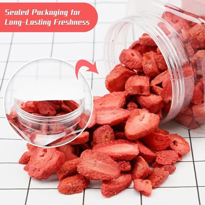 Haomly Freeze Dried Strawberries,5.3oz/150g,100% Natural Freeze Dried Strawberry Slices,Dehydrated Strawberries Bulk for Baking, Cooking, Flavorful,No Additives, No Sugar Added