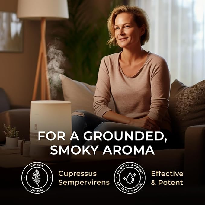 Gya Labs Cypress Essential Oil - 0.34 Fl Oz - for Hair, Skin, Diffuser, Aromatherapy & DIY Candle Making Scent