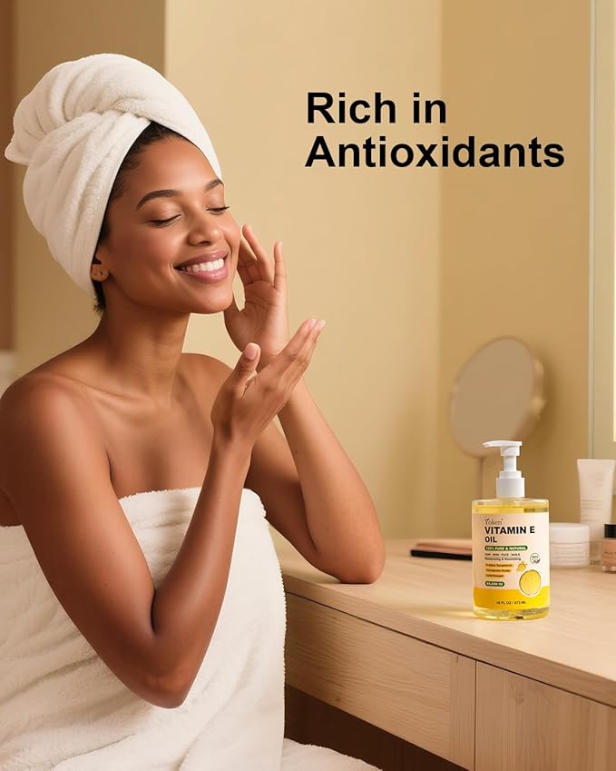 Vitamin E Oil 16 Fl Oz Organic Vitamin E Oil for Skin 85,000 IU Bulk Vitamine oils for Scars Hair,Face,Nail,Cold Pressed Hexane Free Formula Liquid Perfect Scalp Care Bath and Body oils