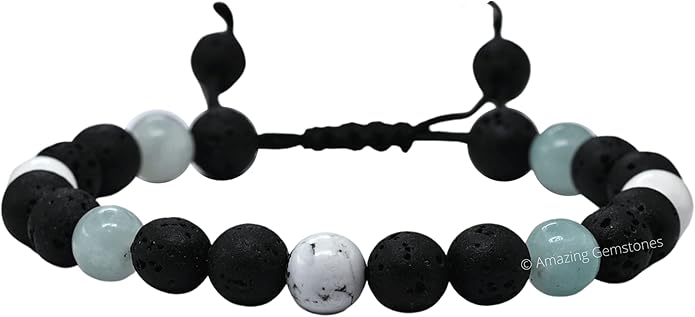 Natural Healing Crystal Bracelet for Women - Mens Bracelet Energy Balancing Gemstones Set - Adjustable Stone Bead Bracelet for Men and Women - Chakra Crystal Therapy Accessory, Meditation