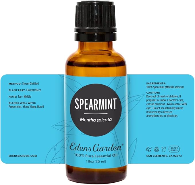 Edens Garden Spearmint Essential Oil- 100% Pure Premium Grade, Undiluted, Natural, Therapeutic, Aromatherapy, The Best for Diffuser, Candle, Laundry, Kid Safe 30 ml (1 fl oz)