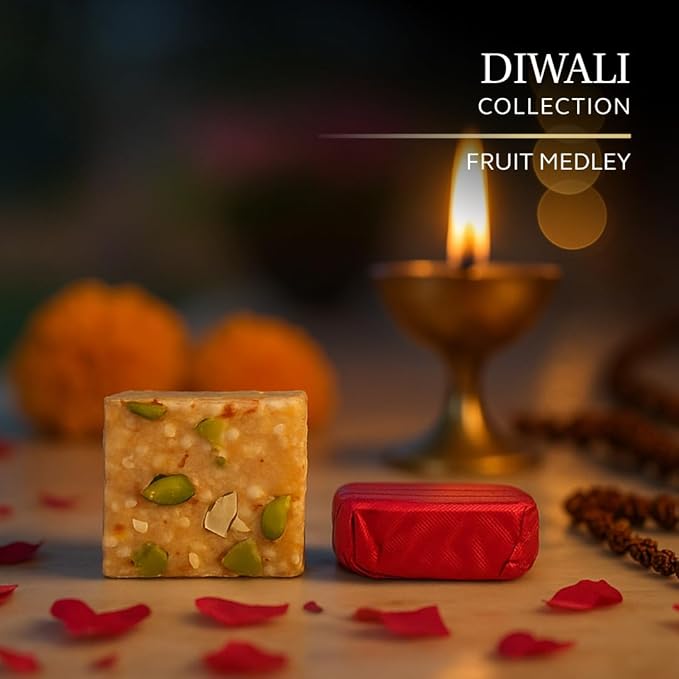Laumiere Gourmet Fruits - Diwali Petite Collection - Indian Mithai Box Made with Dried Fruits and Nuts - No Added Cane Sugar-