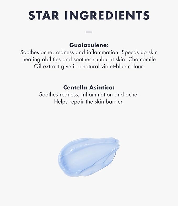 DearKlairs] 0.7 ounce Midnight Blue Calming Cream, Soothing, Redness Relief Moisturizer, Hydrating, Fast Absorbing, Light Texture for Easy Use, Sensitive Skin Friendly (0.7 Ounce (Pack of 1))