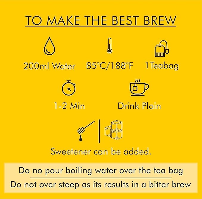 Octavius Lemon Green Tea Bags | Strong Indian CTC Tea | Rich & Malty Flavor | Premium Green Tea for Morning Energy | English Breakfast Style | 30 Tea Bags Pack