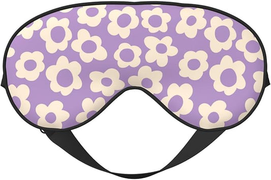 Vintage Groovy Flowers Sleeping Eye Mask Eye Mask for Sleeping Soft Comfort Eye Shade Blackout Eye Cover for Deep Rest Travel Nap Meditation
