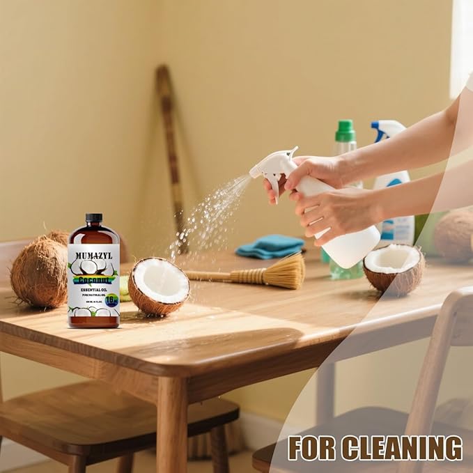 Coconut Essential Oil, Coconut Oil 16 Fl Oz 480ML for Diffuser Humidifier Yoga Cleaning DIY Candle Soap Making Essential Oils